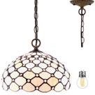 Luminária pendente WERFACTORY Tiffany Cream Amber Bead