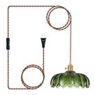 Luminária pendente XZHGCEE Plug em vidro verde para ilha de cozinha