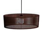 Luminária Pendente Zepelim Modelo Ripado Marrom