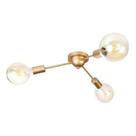 Luminária Plafon 3 Luzes E27 sem Lampada 53x53cm Sputnik Spk3e27pfgd Bronzearte