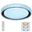 Luminaria Plafon 3 Tons LED Luxo Cristal Controle Remoto Casa Trabalho Escritorio Residencial Comercial Moderno