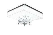 Luminária plafon acrílico leitoso c/espelho rec cristal35x35