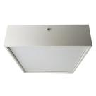 Luminária Plafon Bivolt E27 Quadrado 30cm 4 Lâmpadas Branco