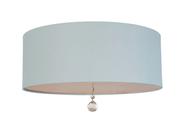 Luminária Plafon Com Cristal Cúpula Azul 50x15 3E27 4937