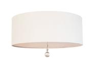 Luminária Plafon Com Cristal Cúpula Branco 50x15 3E27 4938