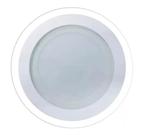 Luminária Plafon De Led Com Borda De Vidro 12w 3000k