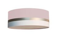 Luminária Plafon Faixas Bronze Cúpula 40x15