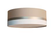 Luminária Plafon Faixas Bronze Cúpula 40x15