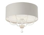 Luminária Plafon Infantil Coroa Cúpula Cinza 50X15 3E27