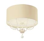 Luminária Plafon Infantil Coroa Cúpula Crú 30X15 2E27