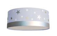 Luminária Plafon Infantil Estrelas Cúpula 50x15 3e27 Azul