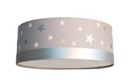 Luminária Plafon Infantil Estrelas Cúpula 50x15 3e27 Cinza