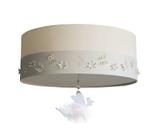 Luminária Plafon Infantil Fadas Cúpula Branco 50x15 3E27