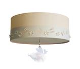 Luminária Plafon Infantil Fadas Cúpula Crú 50x15 3E27