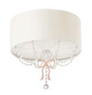 Luminária Plafon Infantil Laço Cúpula Branco 30X15 2E27