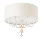 Luminária Plafon Infantil Laço Cúpula Branco 50X15 3E27