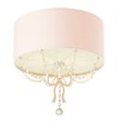 Luminária Plafon Infantil Laço Cúpula Crú 30X15 2E27