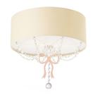 Luminária Plafon Infantil Laço Cúpula Crú 50X15 3E27