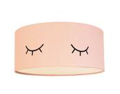 Luminária Plafon Infantil Olhinho 30x15 2E27 Bivolts Cor: Rosa bebê