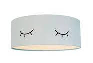 Luminária Plafon Infantil Olhinho Cúpula 50x15 3e27 Azul