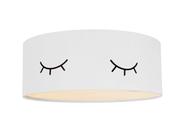 Luminária Plafon Infantil Olhinho Cúpula 50x15 3e27 Branco
