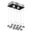Luminária Plafon Inox 2 Luzes Gu10 5w Crystal Ball Gpf1902pf3 Bronzearte