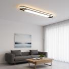 Luminária Plafon LED Longa Iluminação Tricolor Difusor Central e Lateral Elegante Bivolt 62W