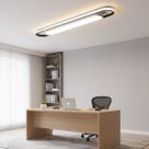 Luminária Plafon LED Longa Iluminação Tricolor Difusor Central e Lateral Elegante Bivolt 62W