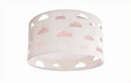 Luminária Plafon Nuvens Duplo Com Recortes 30x16 Rosa