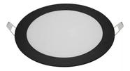 Luminaria Plafon Painel Led Preto 12w Redonda 17cm Branco Frio 6500k Bivolt Startec