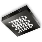 Luminária Plafon Quadrada Led Decorativa Copacabana Preta