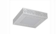 Luminária Plafon Quadrado Curves Branco 4 Lamp. - Bronzearte Luminária Plafon Quadrado Curves Branco 4 Lamp. - Bronzearte