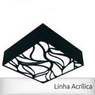 Luminária Plafon Quadrado Sobrepor 4 Lâmp E27-preto G-light Luminária Plafon Quadrado Sobrepor 4 Lâmp E27-preto G-light