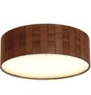 Luminária Plafon Redondo Madeira 30 Cm para sala Casa Lustre imbuia