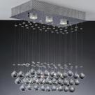 Luminária Plafon Sobrepor de Cristais Retangular Ball 3 Lâmpadas Bronzearte