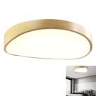 Luminária Plafon Sobrepor Led 3 Tons Madeira Moderno Teto Decoração Iluminação Escritorio Empresa Sala Quarto Residencial