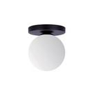 Luminária Plafon Teto Jabuticaba Globo Vidro Moderno Preto