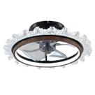 Luminária Plafon Ventilador Teto MiniWind Madeira Escura 23W