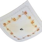 Luminária Plafon Vidro Quadrado 25x25 para 2 Lâmpadas E27 Primavera