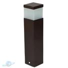 Luminária Poste Balizador Marrom Para Jardim 30cm E27