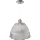 Luminaria Prismatica Bezelux 22'' Com Pendente Escovado Reforcado E40 Bzsf22Ec4