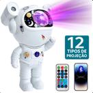 Luminária Projetor Astronauta Som Controle Bluetooth
