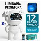 Luminária Projetor Astronauta Som Controle