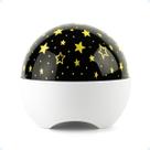 Luminária Projetor LED Infantil Efeito Estrelado Rotação USB