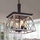 Luminária Q&S Vintage Farmhouse, 4 luzes, pendente E26
