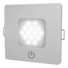 Luminária Quadrada Em Inox Touch De Embutir Interior 12/24V