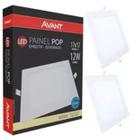 Luminária Quadrada Embutir 12W 960Lm Biv 4000K 17Cm Avant