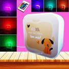 Luminária Quadro Personalizado Frases Cachorro Luz Led RGBW - 10010885