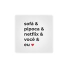 Luminária Quadro Quadrinho Decorativo Box Slim Iluminado com LED Presente Criativo - Sofá e Pipoca