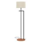 Luminária Quarto e Sala Elegante Preto com Palha Bivolt